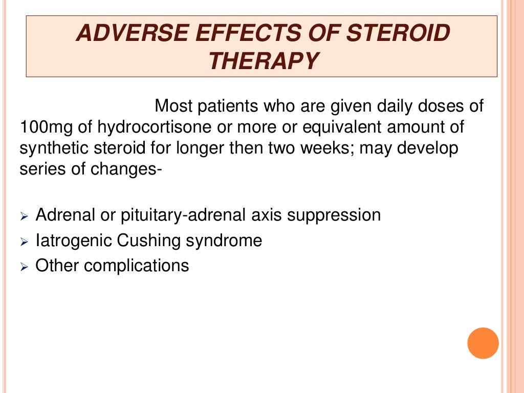 Systemic steroid therapy
