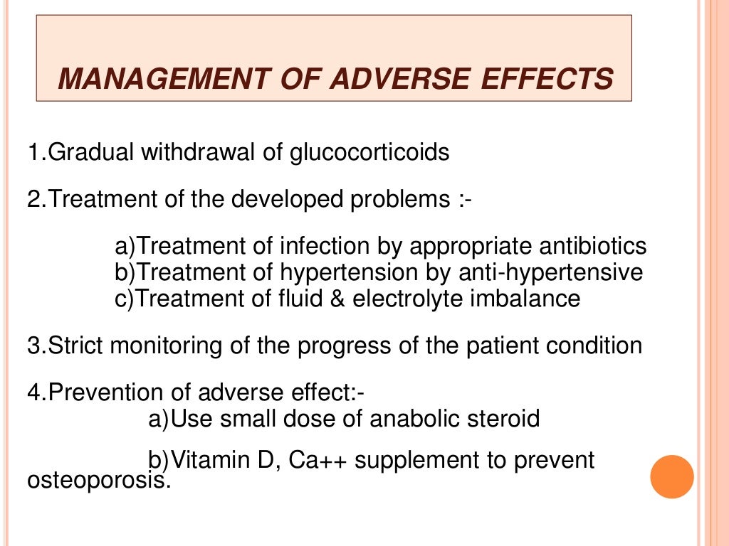 Systemic steroid therapy