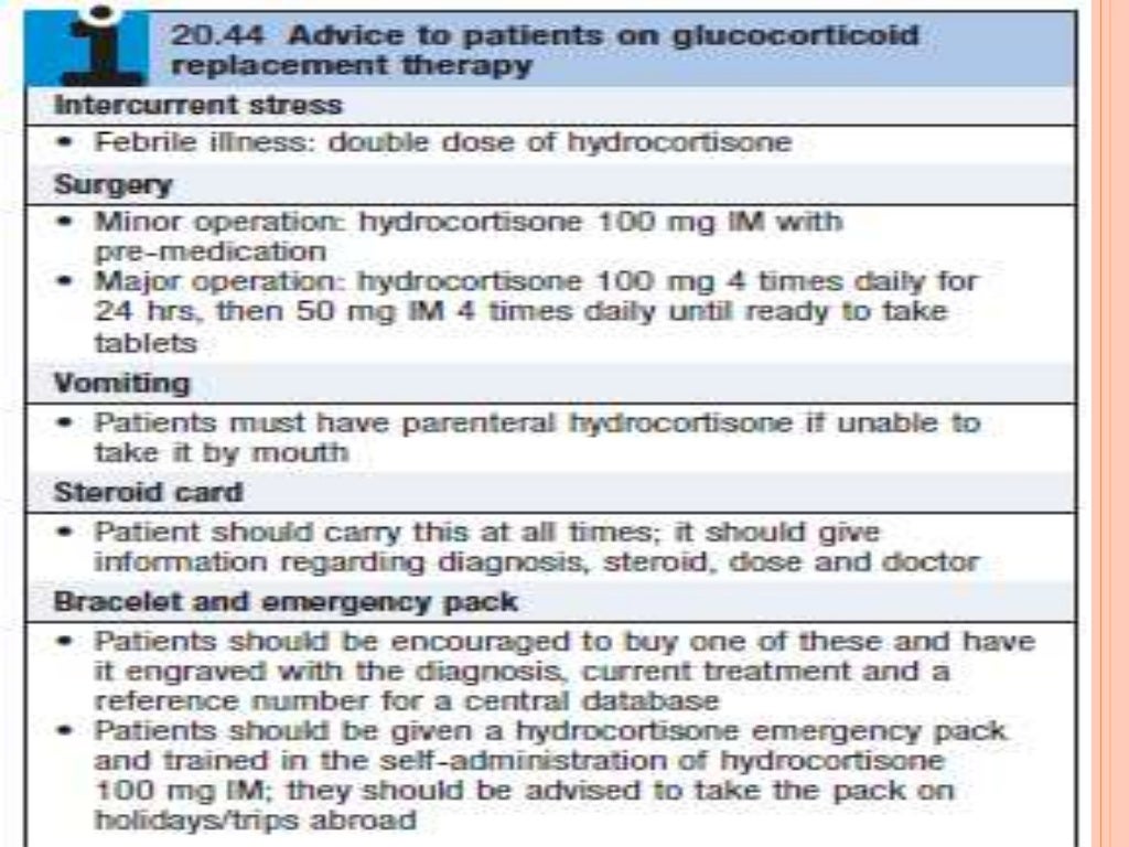 Systemic steroid therapy