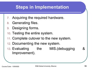 System implemantation | PPSX
