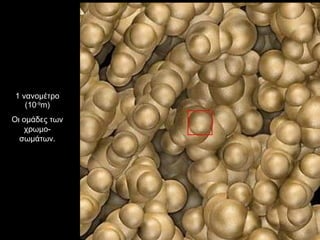 1 νανομέτρο (10 -9 m) Οι ομάδες των χρωμο-σωμάτων. 