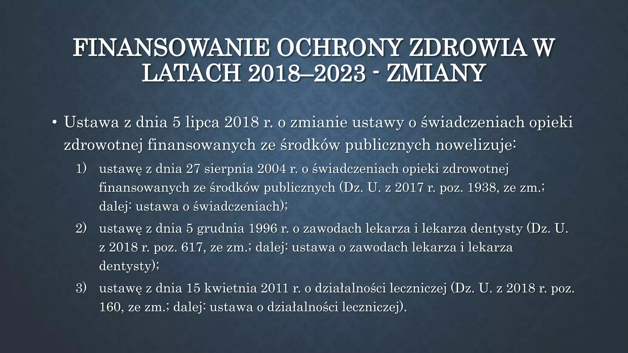 System ochrony zdrowia w polsce ok. 1 | PPTX