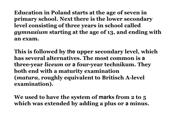 System Of Education In Poland