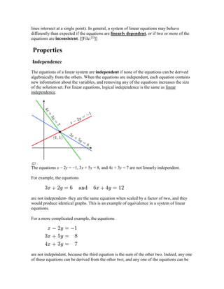 System of linear equations