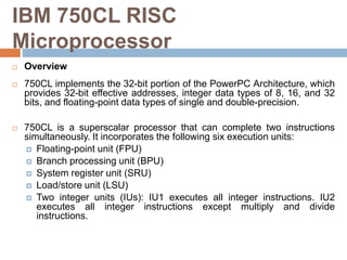 Powerpc 750 Microprocessor Processors used in System on chip | PPSX