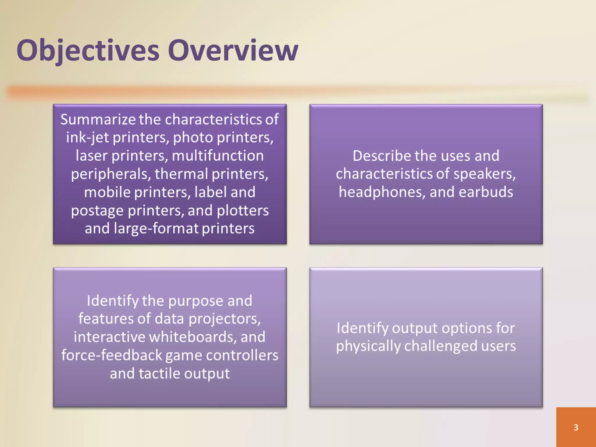Objectives Overview 3 