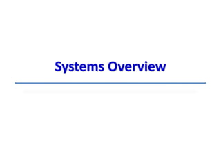 Systems Overview
 