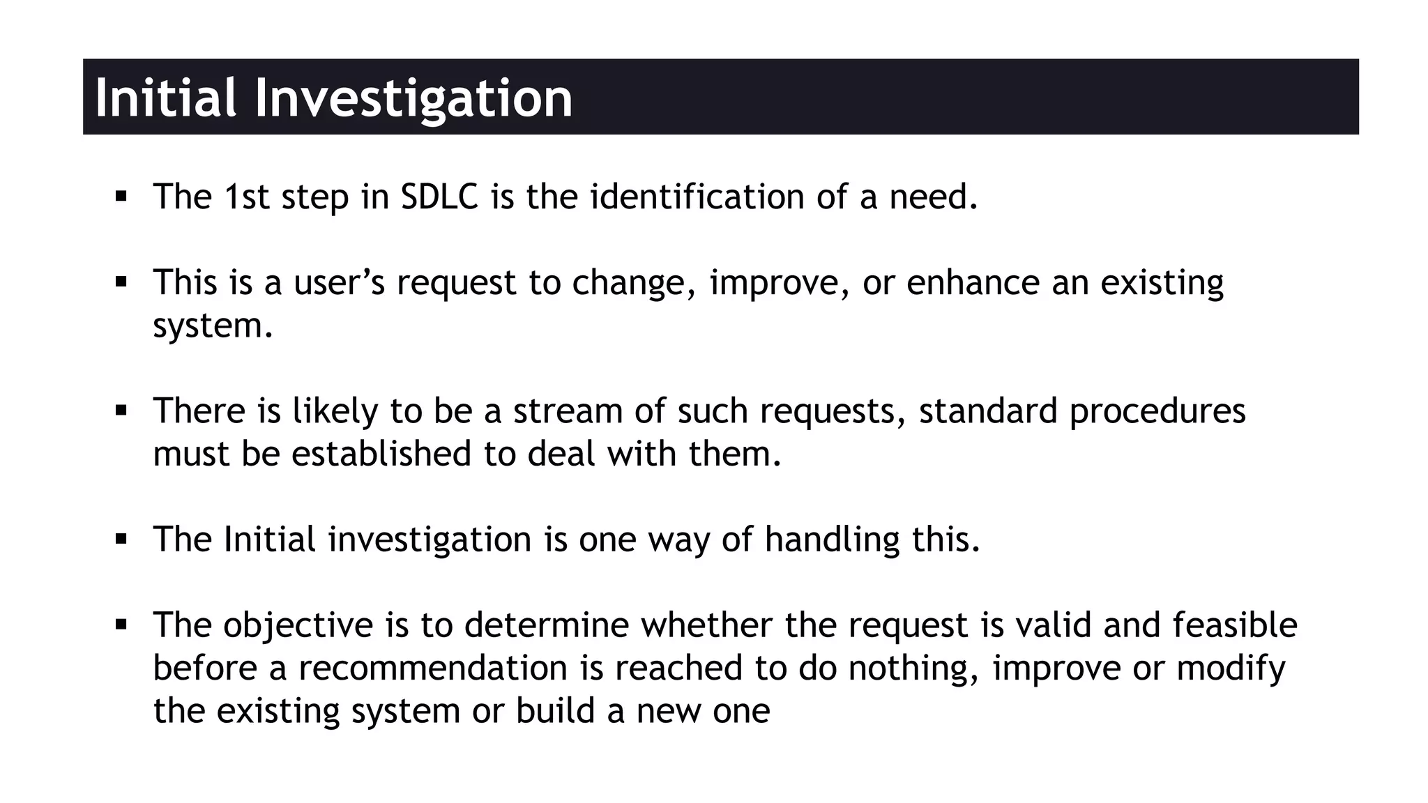 System_Planning_And_The_Initial_Investigation | PPTX