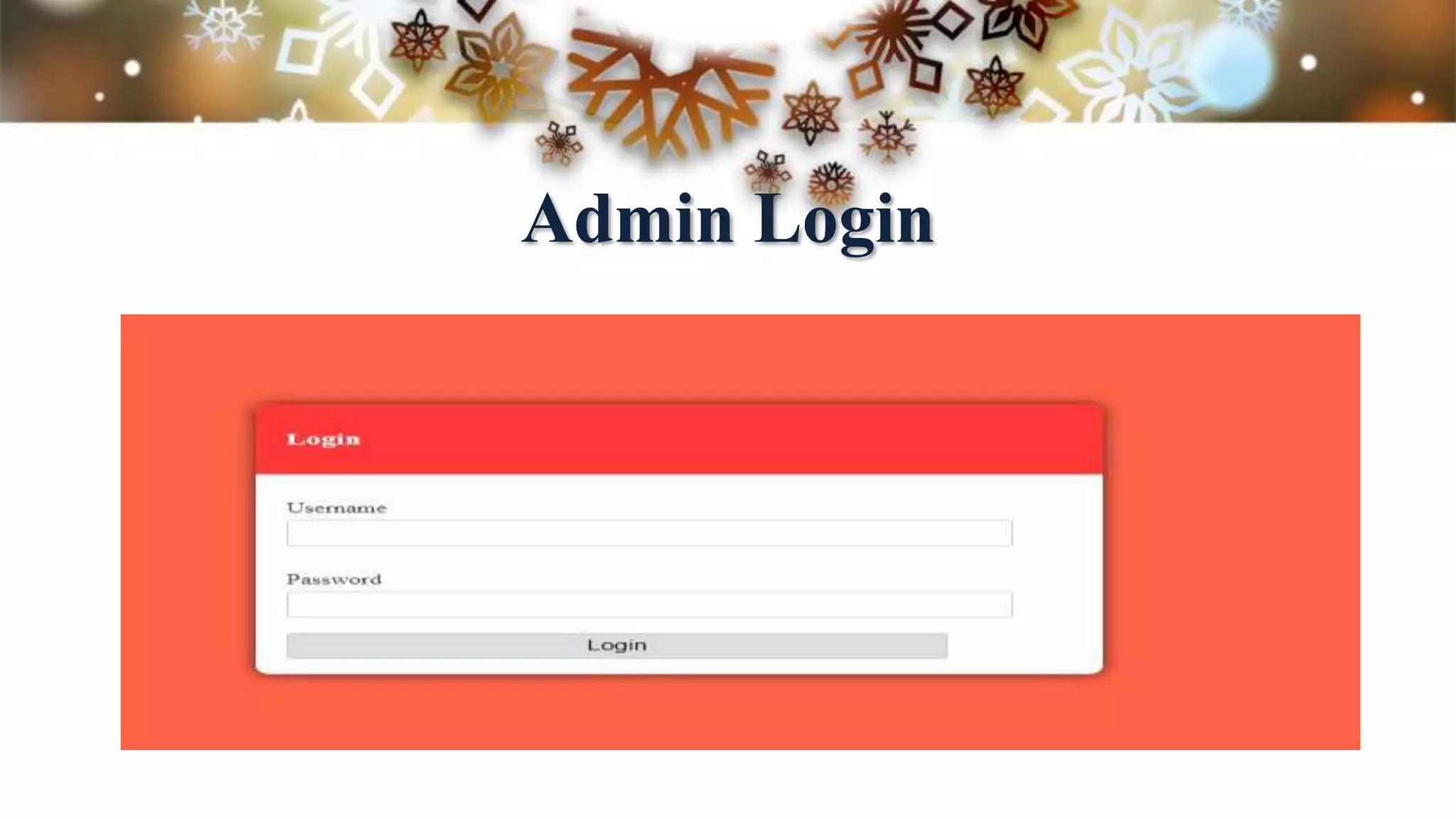 Admin Login