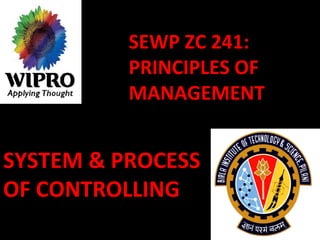 SEWP ZC 241: PRINCIPLES OF MANAGEMENT SYSTEM & PROCESS OF CONTROLLING 