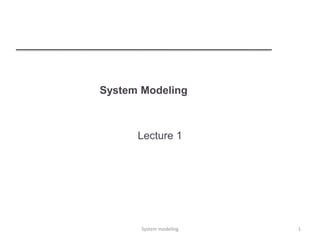 System Modelling | PPTX