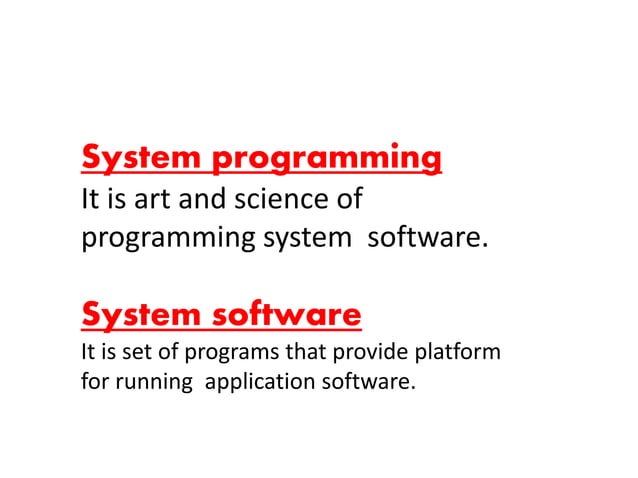 System programming | PPT