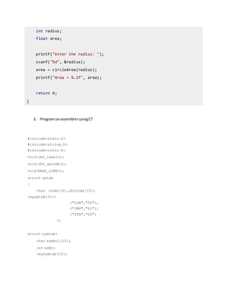 Systemprogramming Lab Manual | DOCX