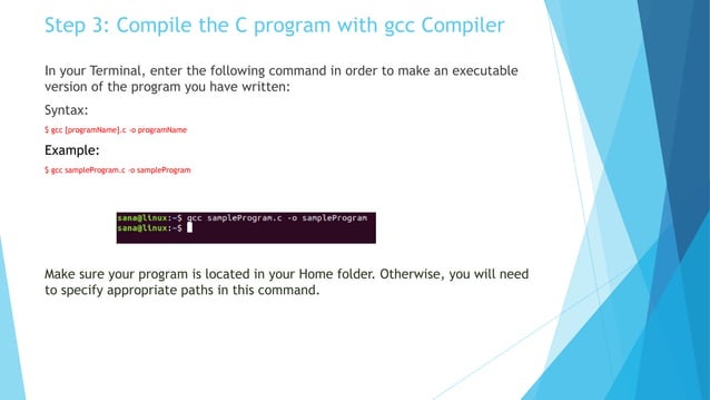 How to run C Program in Linux | PPTX