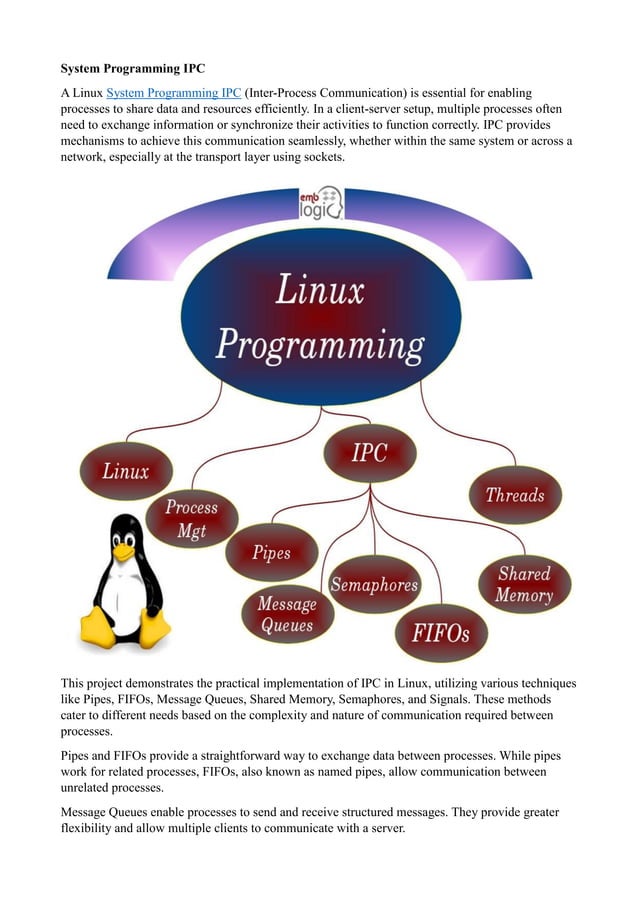 PROJECT 3 : A Linux System Programming using IPC | PDF