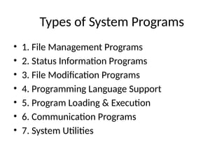 Operatingvsystem System_Programs_in_OS_3rd_Sem.pptx