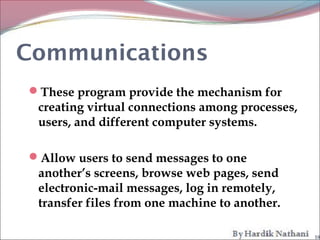System programs in o.s. for bca and bscit students by hardik nathani | PPT