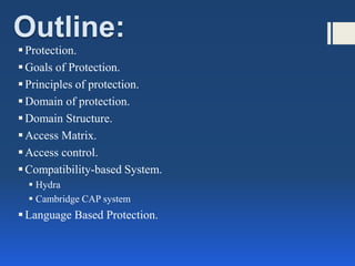 System protection in Operating System | PPT