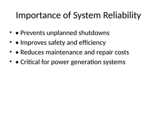 System Reliability Training PPT for thermal power plant | PPTX