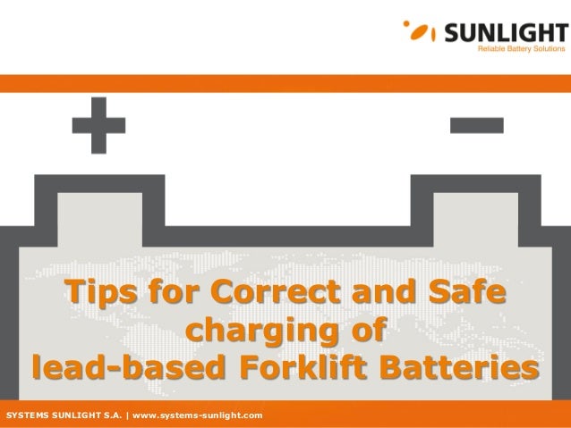 Systems Sunlight S A Charging Lead Based Forklift Batteries