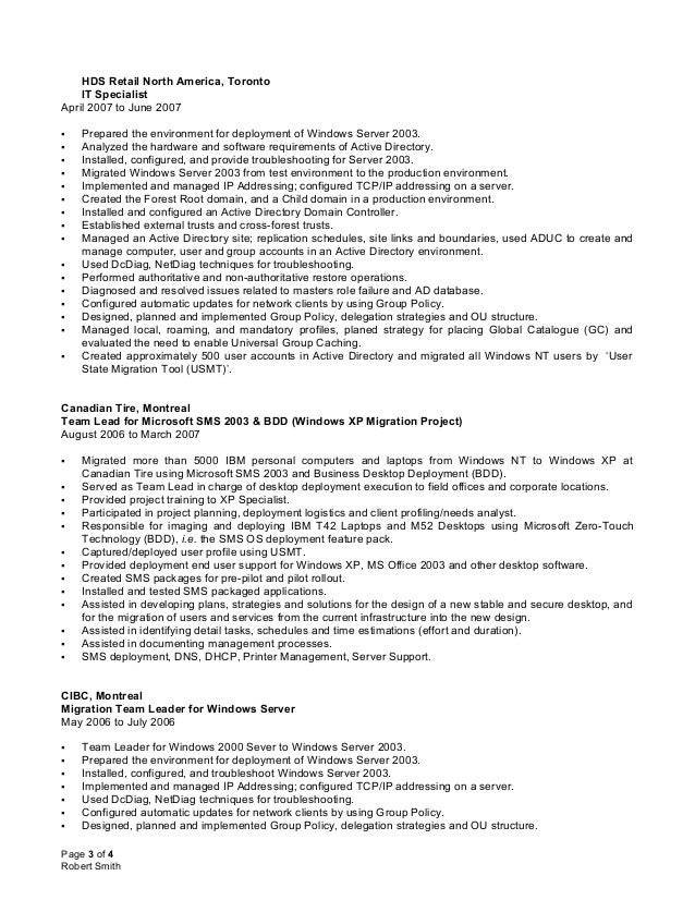 server administrator resumes