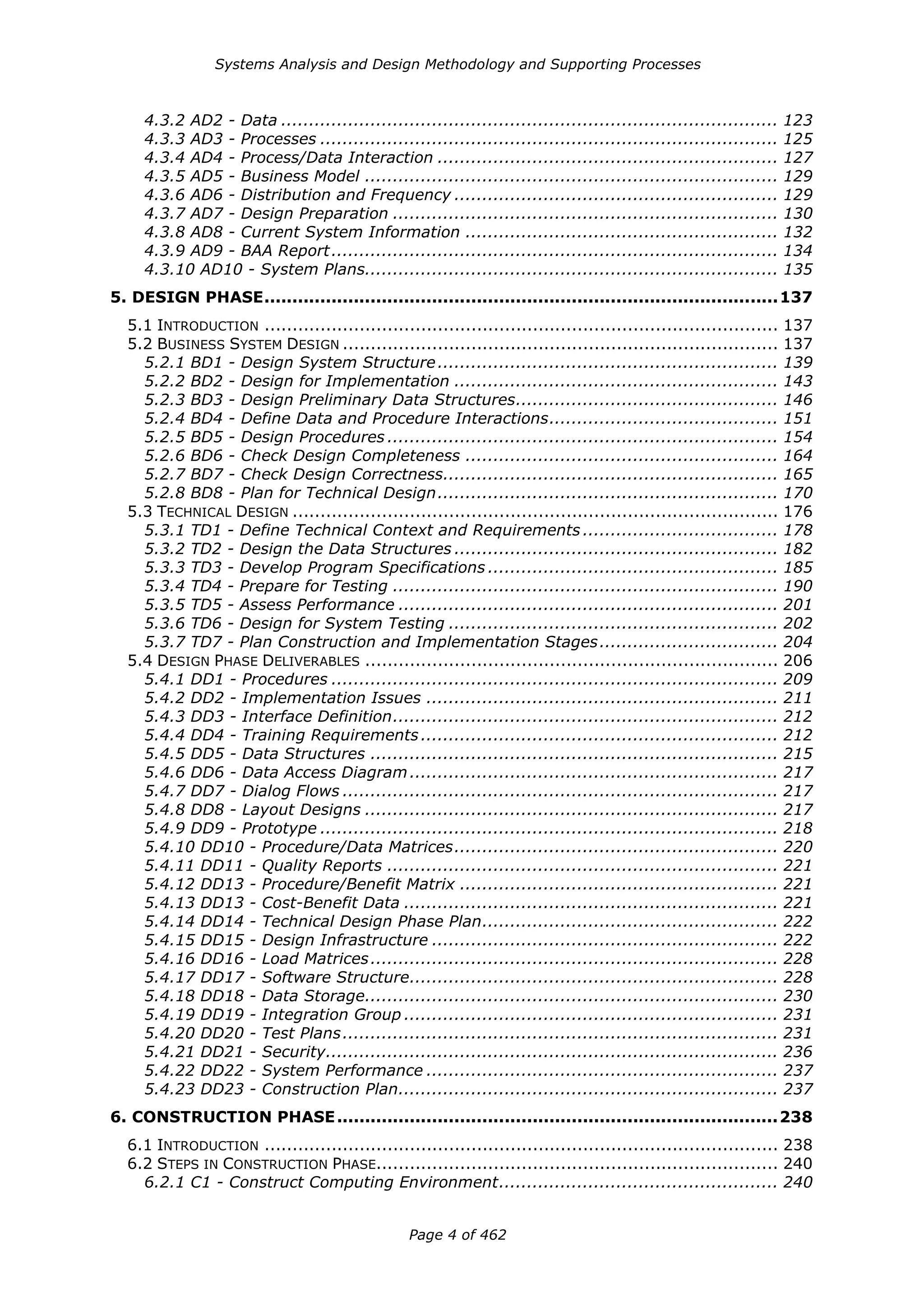 Systems Analysis And Design Methodology And Supporting Processes | PDF