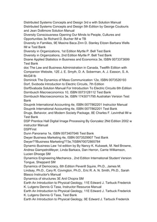 Systems analysis and design test banks and solution manuals | DOC