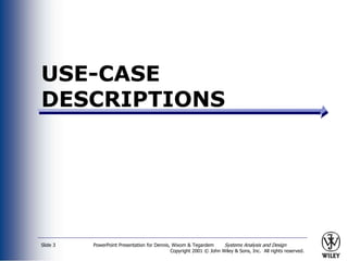 Systems Analysis Use Case Modeling OOD_ch06.ppt
