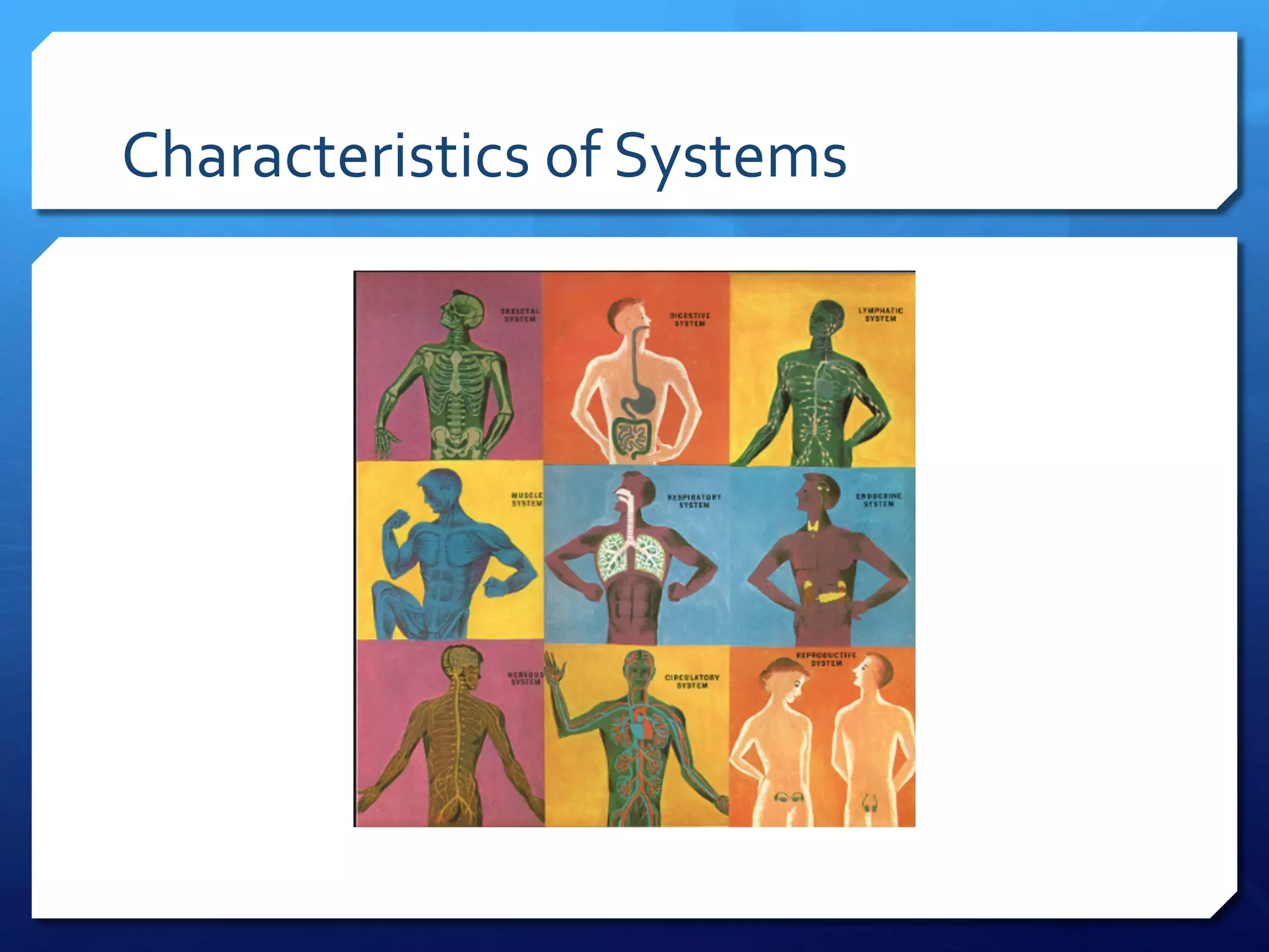 Characteristics of Systems
 