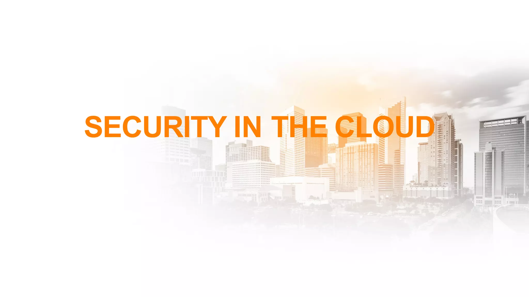 SECURITY IN THE CLOUD
 