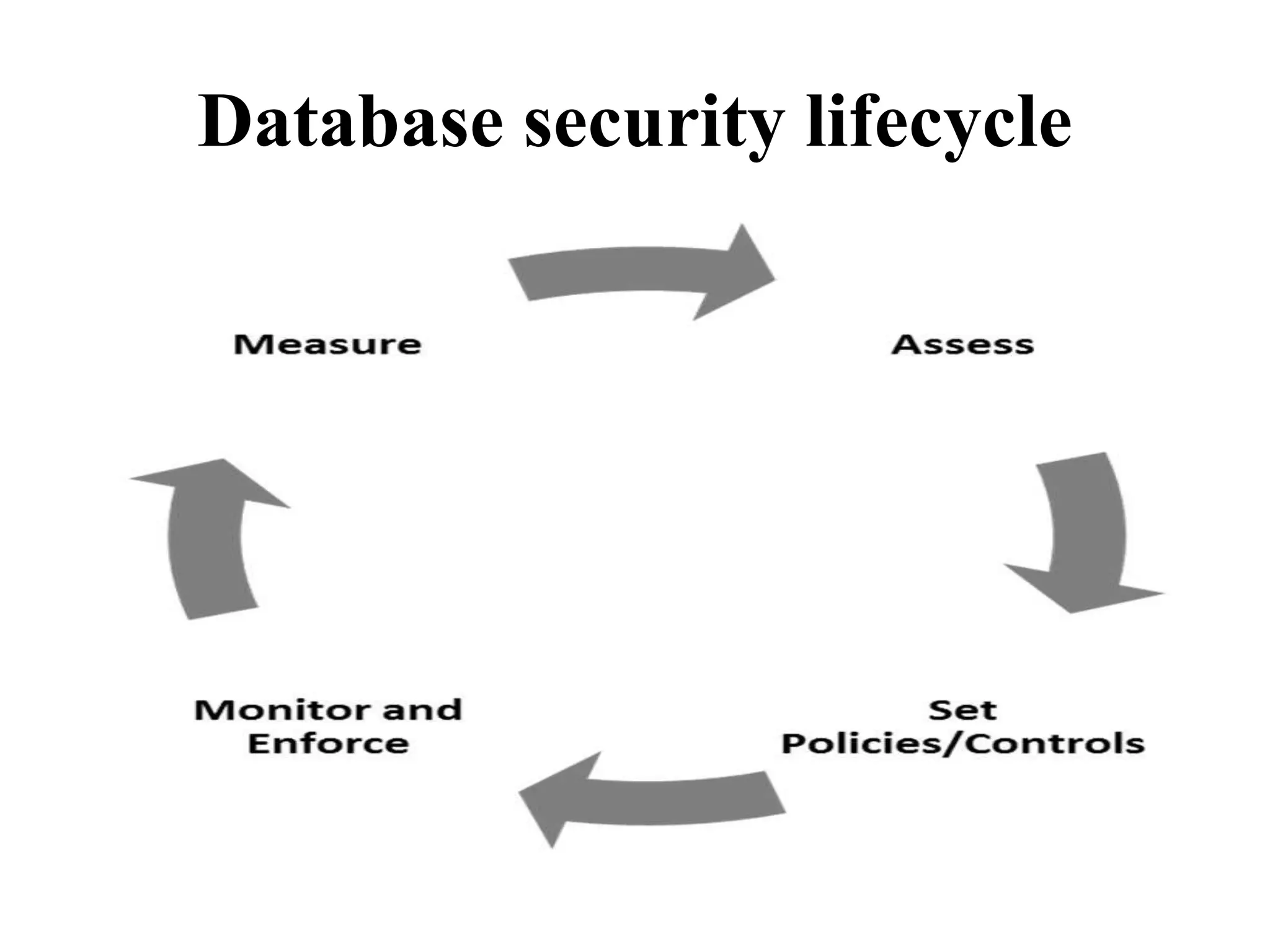 Database security lifecycle
 