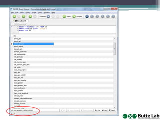 Why Relational Databases?
• Much faster access to data
• Data are safe
• Completely robust query answers
• Good scaling
• Highly integrative
▫ Cross-database querying: essential!
 