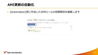 AMI更新の自動化
[Automation]用に作成したIAMロールの信頼関係を編集します
132
 