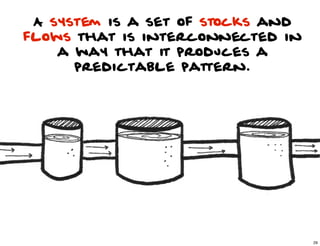 A system is a set of stocks and
flows that is interconnected in
    a way that it produces a
      predictable pattern.




                               29

                                    29
 