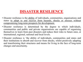 Disaster Management Key Terminologies Systems of Earth and Key terms in Disaster Management | PDF
