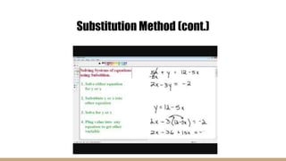 Substitution Method (cont.)
 