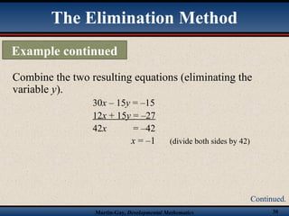 systems of equations, solving the equations by graphing, substitution ...