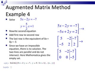 Systems Of Equations And Matricies