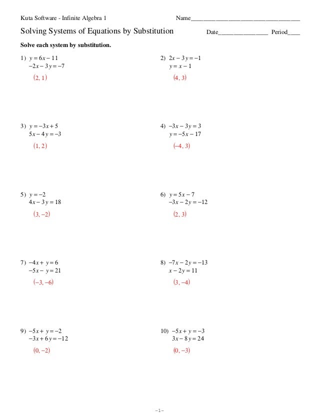 Kuta Software Infinite Algebra 1 With Worksheets Vba