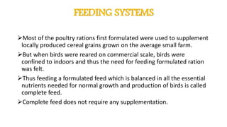 Systems of feeding poultry | PPTX
