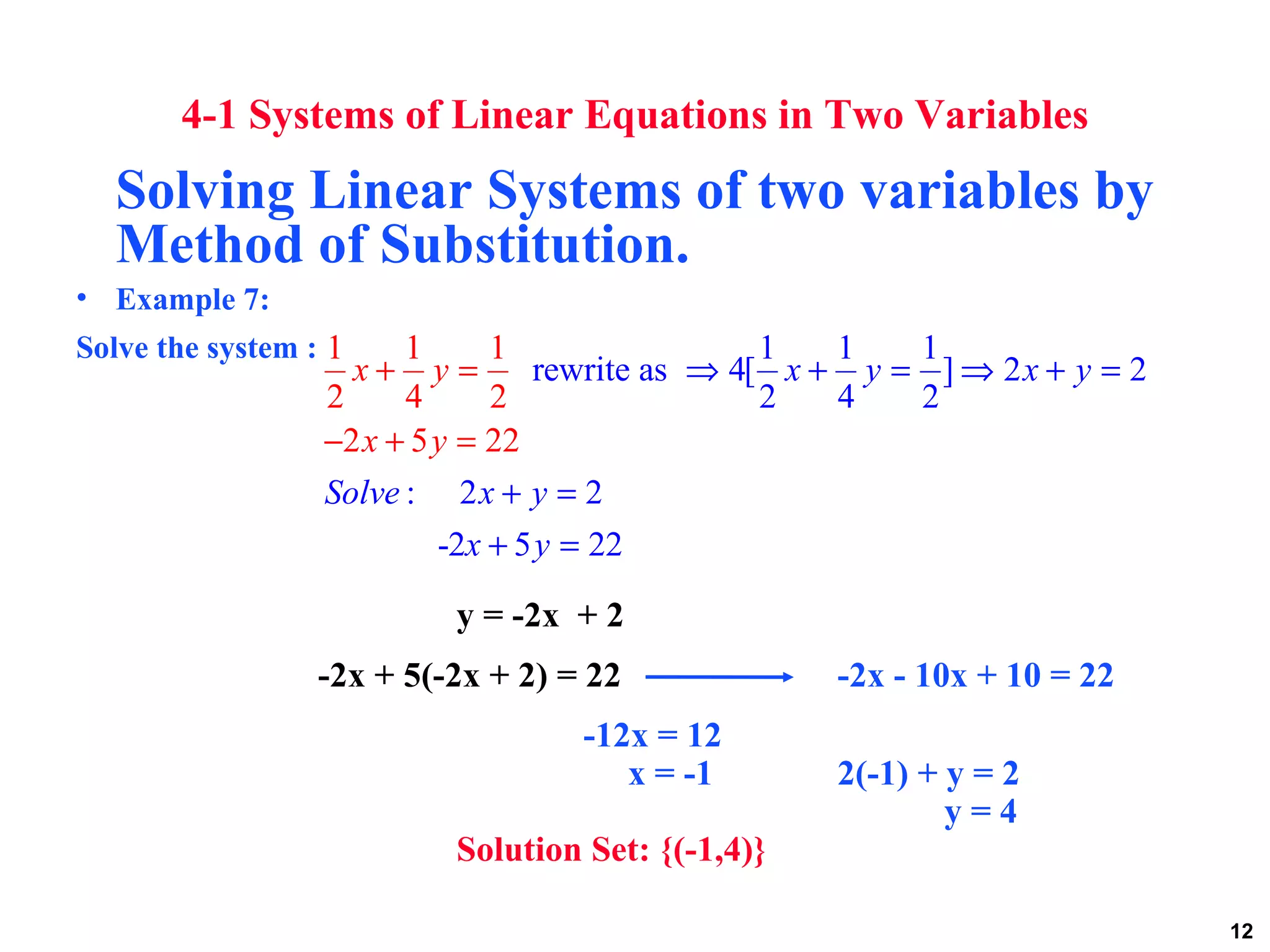 Systems of Linear Equations | PPT