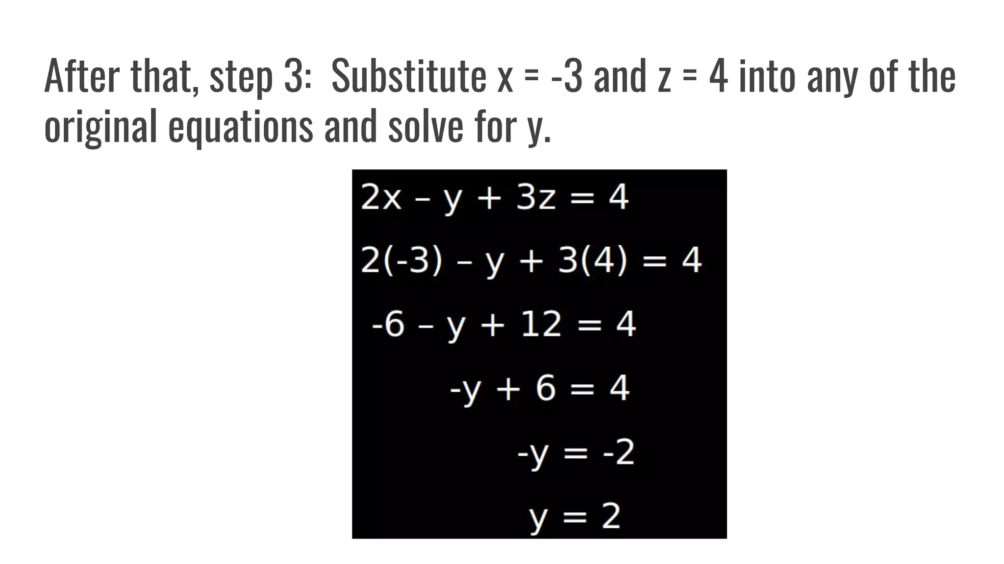Systems of linear equations in three variables | PDF | Physics | Science