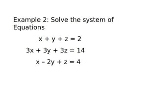 Systems of linear equations in three variables | PDF | Physics | Science