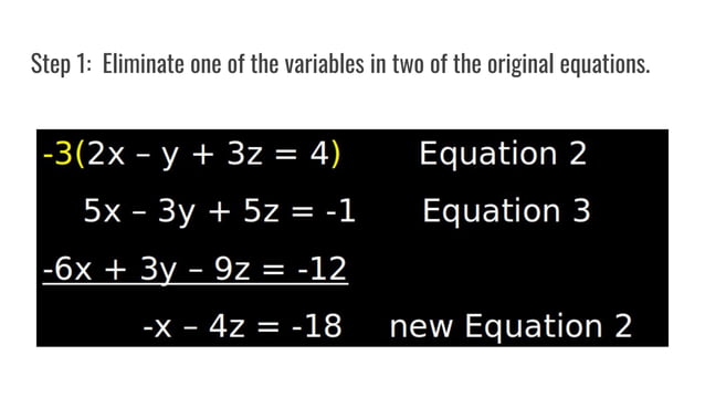 Systems of linear equations in three variables | PDF | Physics | Science