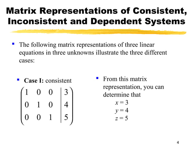 Systems of linear equations; matrices | PPT