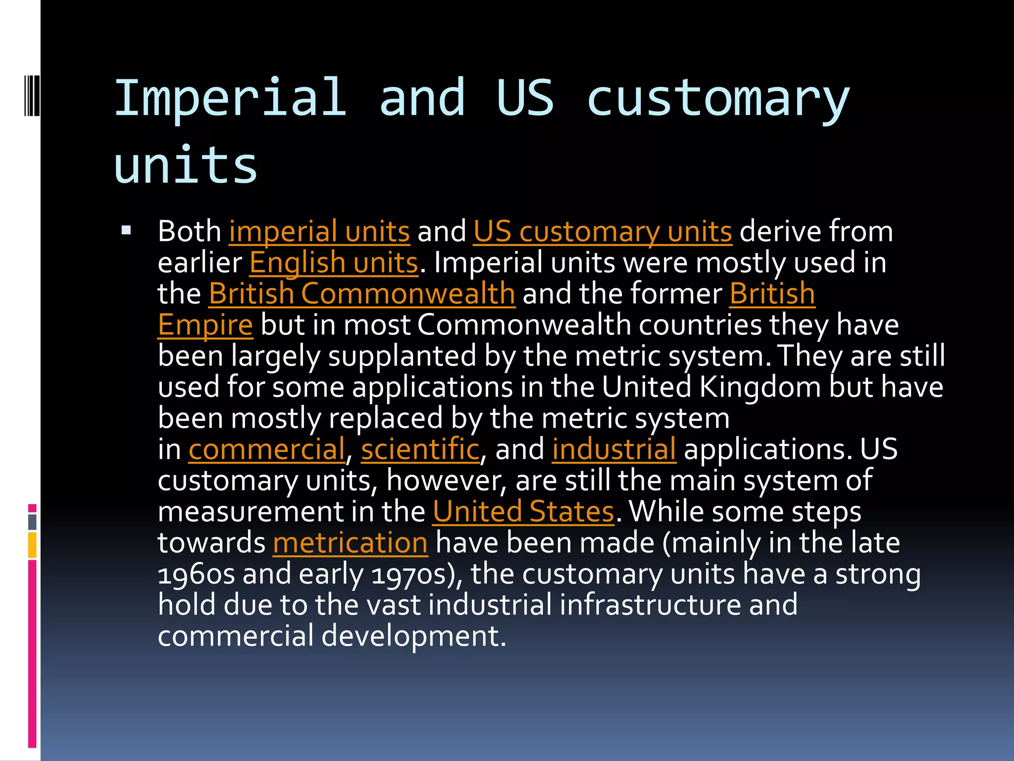 Traditional Unit System Systems of measurement | PPTX