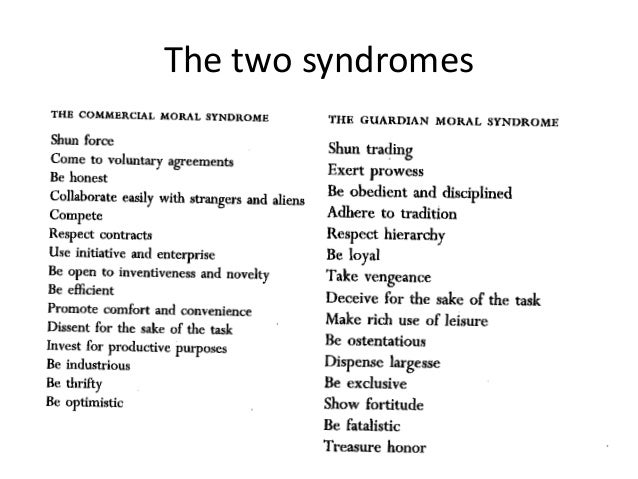 Jane Jacob's Systems of Survival – a platonic dialogue