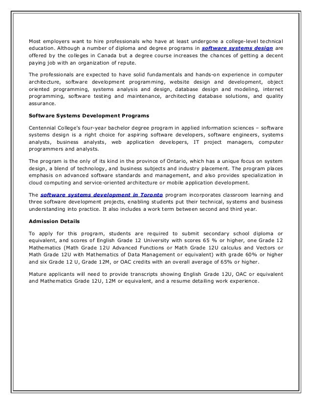 System software designer job description and education requirements
