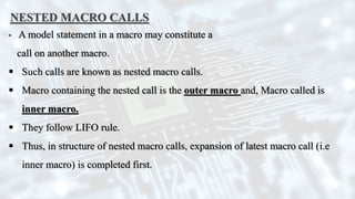 System software - macro expansion,nested macro calls | PPT