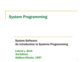 SystemSoftware ppt.pdf system software s | PDF